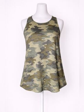 Mudd Camo Tank Top Womens Army Green Sleeveless